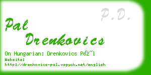 pal drenkovics business card